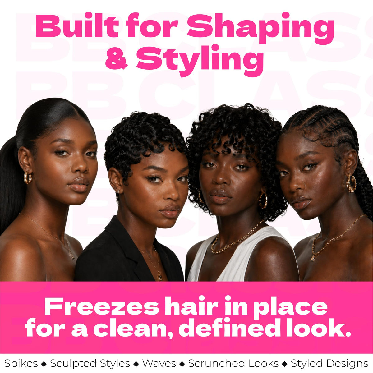 Bronner Bros bottle in hands during styling offering precise control