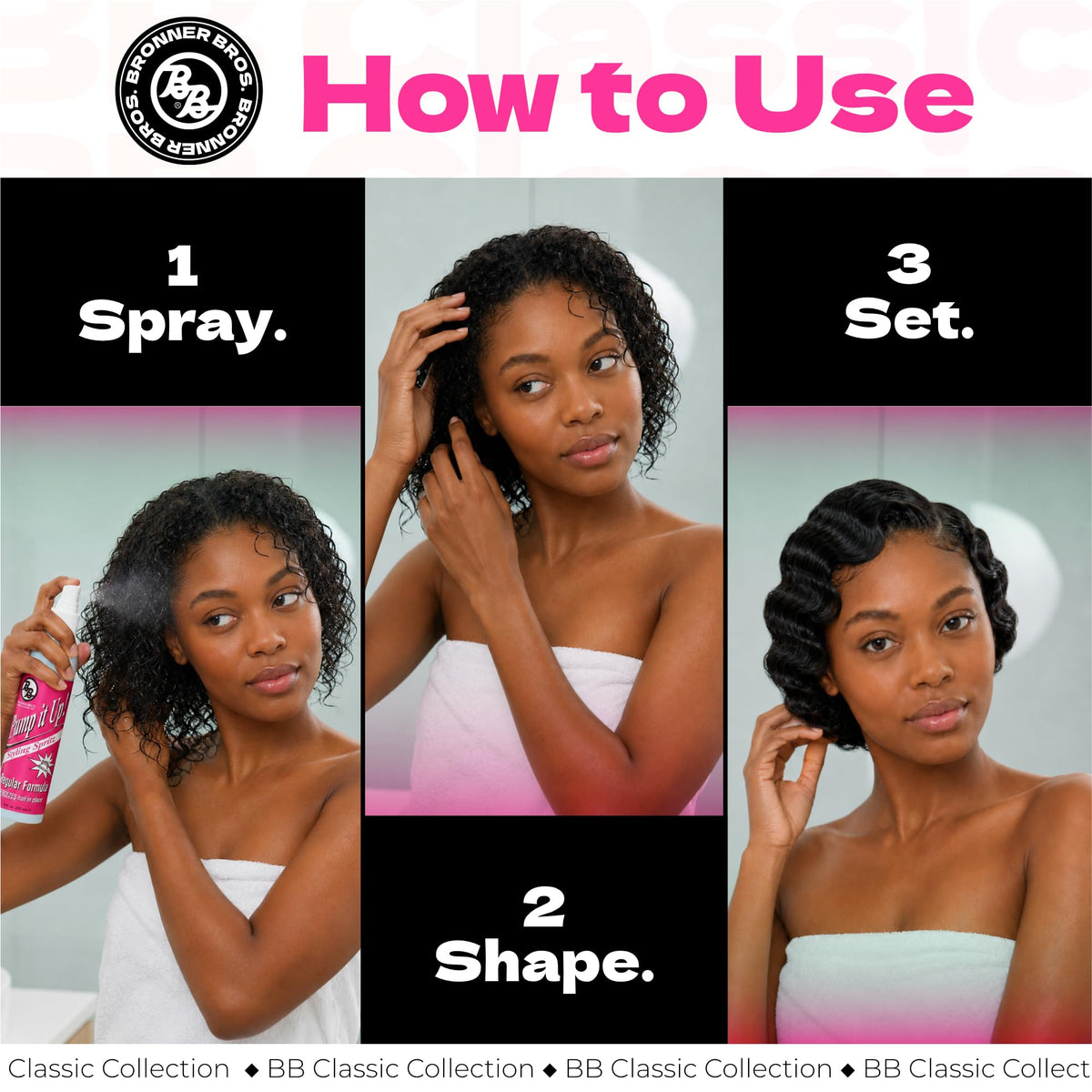 Bronner Bros on vanity lifestyle scene highlighting everyday use benefit