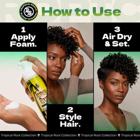 Bronner Bros before and after twist demonstrating smoother, polished results