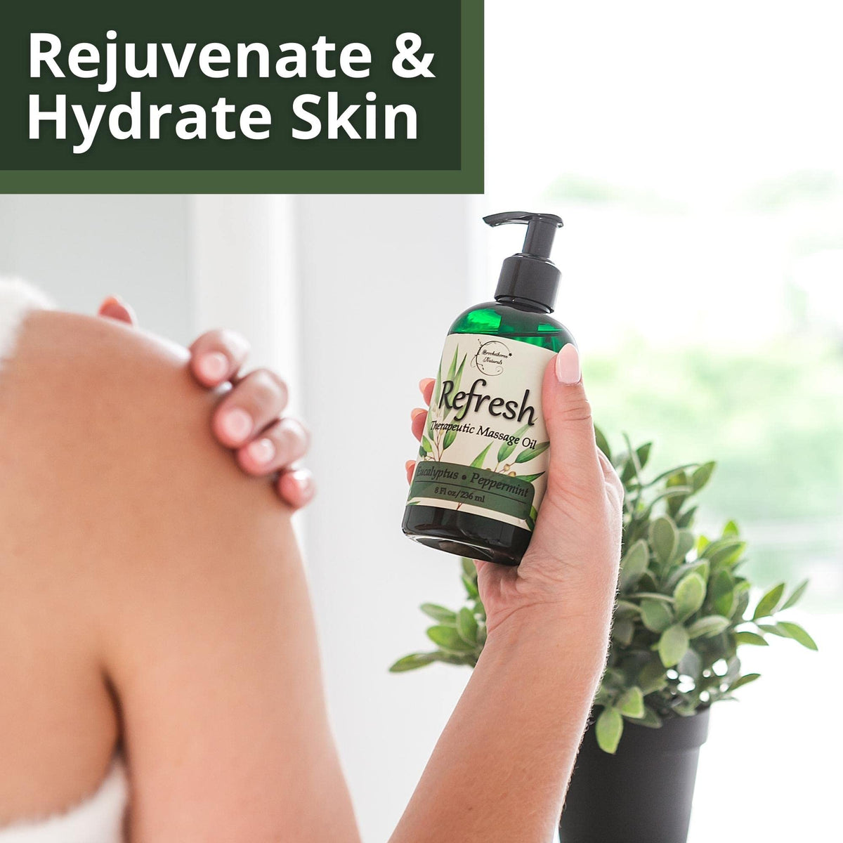 Brookethorne Naturals oil on hand demonstrating non-greasy texture