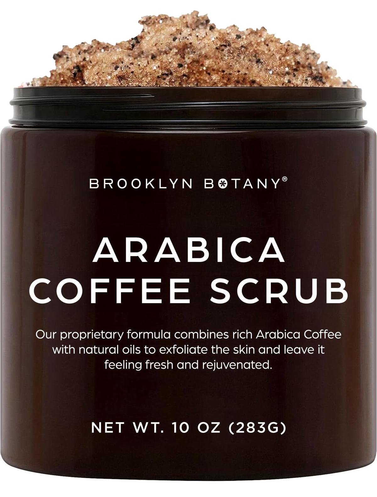 Brooklyn Botany front jar showing label and 10 oz size with clear benefits