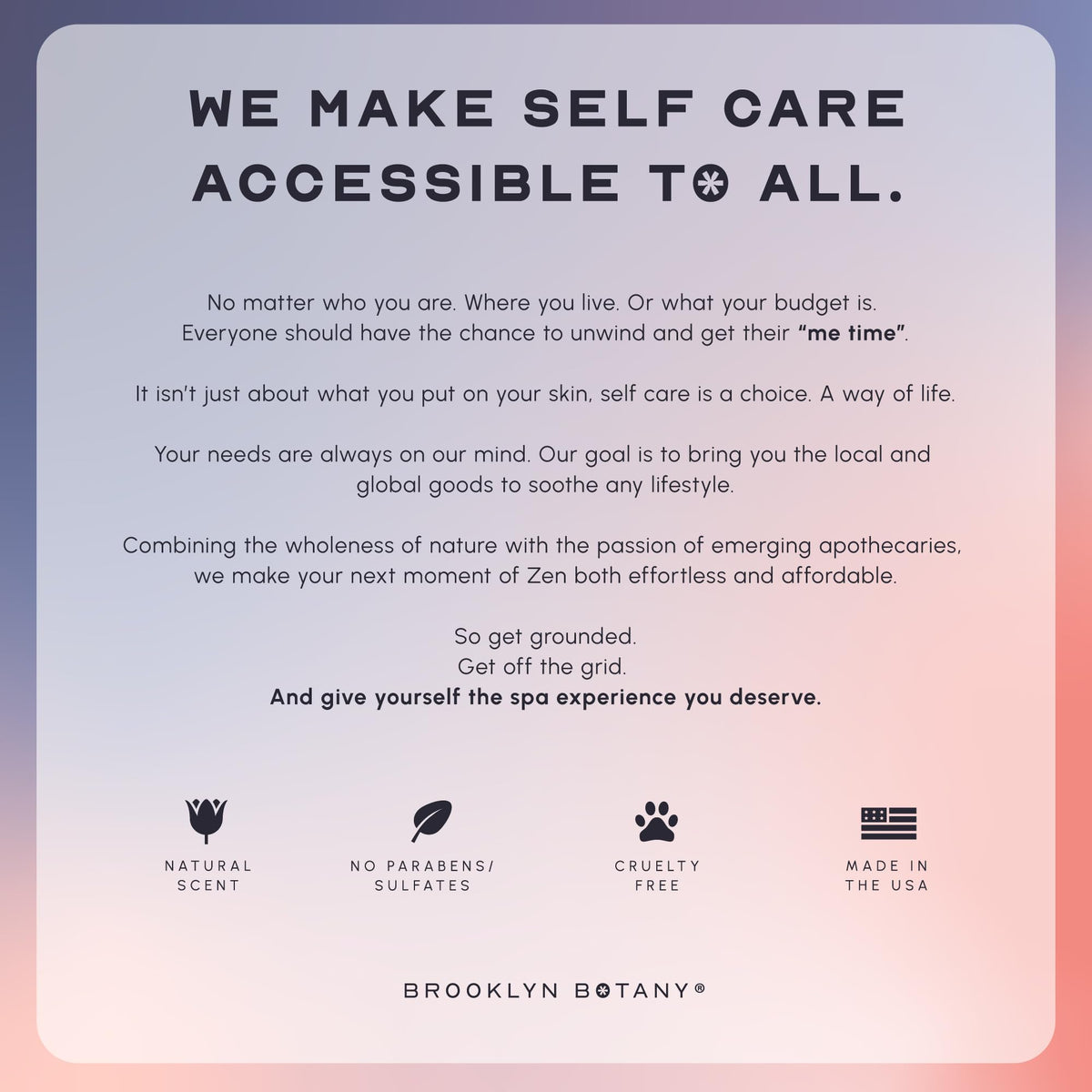 Brooklyn Botany product label showing ingredients and 10 oz size for shopper clarity