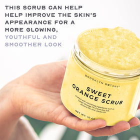 Hand scoop of Brooklyn Botany scrub being applied, demonstrates moisturization