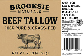 Brooksie Naturals 7 lb pail next to common items to show size and supply benefit