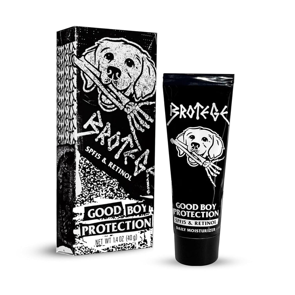 Brotege front packaging showing no white cast and simple design