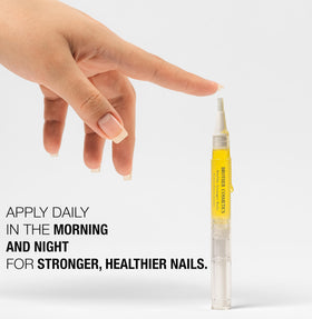 BROTHER application on nail demonstrating quick hydration and smoother cuticle appearance