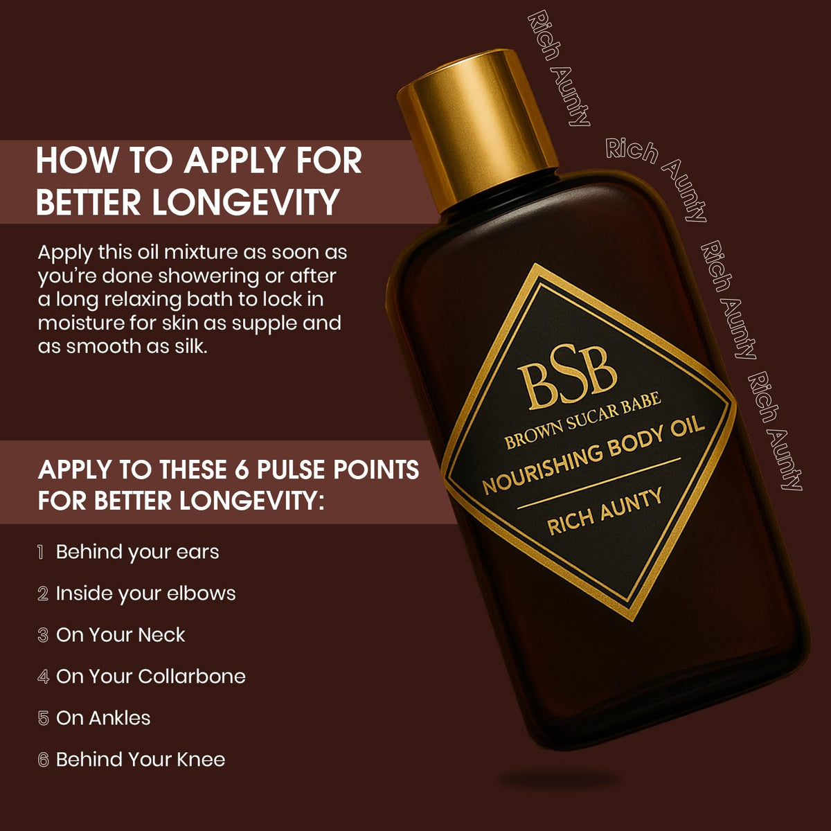 Application in hand with Brown Sugar Babe demonstrating easy spread and hydration