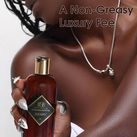 Brown Sugar Babe bottle next to a common object showing travel-friendly scale