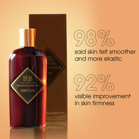Brown Sugar Babe oil dispensing into palm demonstrating easy controlled application