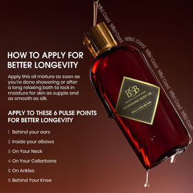 Brown Sugar Babe oil applied to neck showing lasting fragrance benefit
