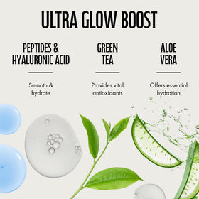 Brown Sugar ingredient label close-up showing peptides, hyaluronic acid, green tea benefits