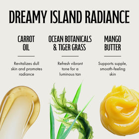 Brown Sugar mango butter carrot oil hibiscus ingredients, showcases nourishing botanical benefits