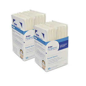 Bruder front packaging of eyelid sheets showing count and brand benefit