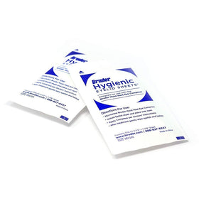 Bruder individually wrapped sheet opened to show sanitary single-use benefit