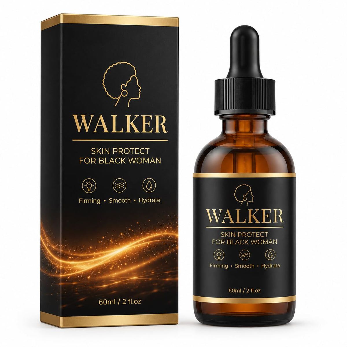 Bruiseweed Walker front bottle showing label and lightweight serum benefits