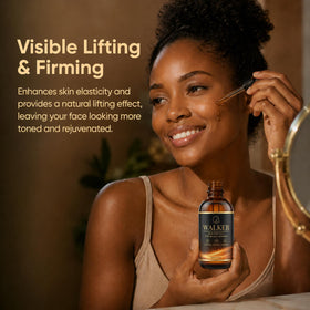 Bruiseweed Walker applied to a Black woman’s cheek illustrating smooth finish