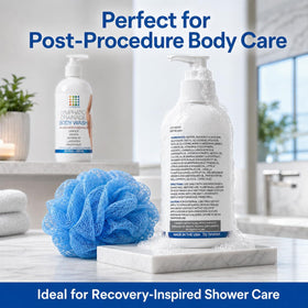Bruizex arranged in bathroom with post-op recovery essentials