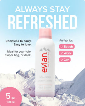 BRUMISATEUR Evian nozzle close-up demonstrating fine microdroplet mist control