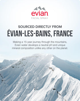 BRUMISATEUR Evian size comparison with ruler showing TSA-friendly volume