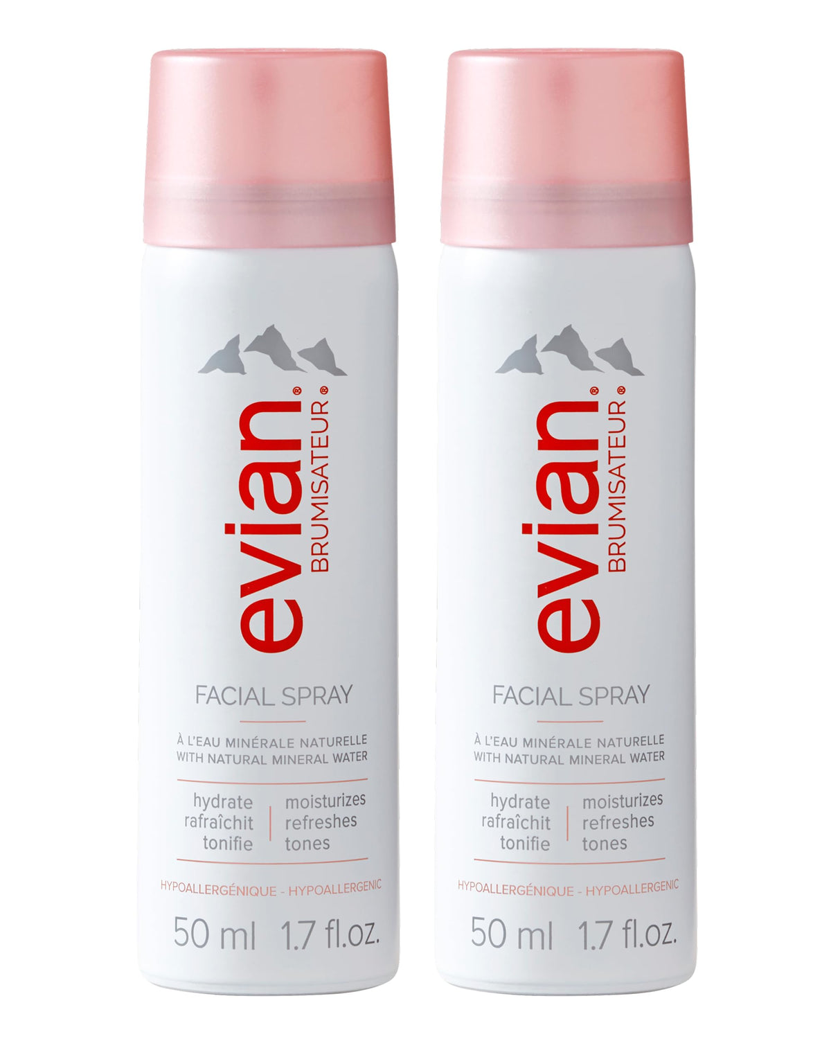 BRUMISATEUR front shot showing two travel cans and clear branding for easy packing