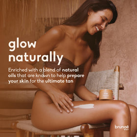 Brunae Body creamy texture dispensed to show quick absorption