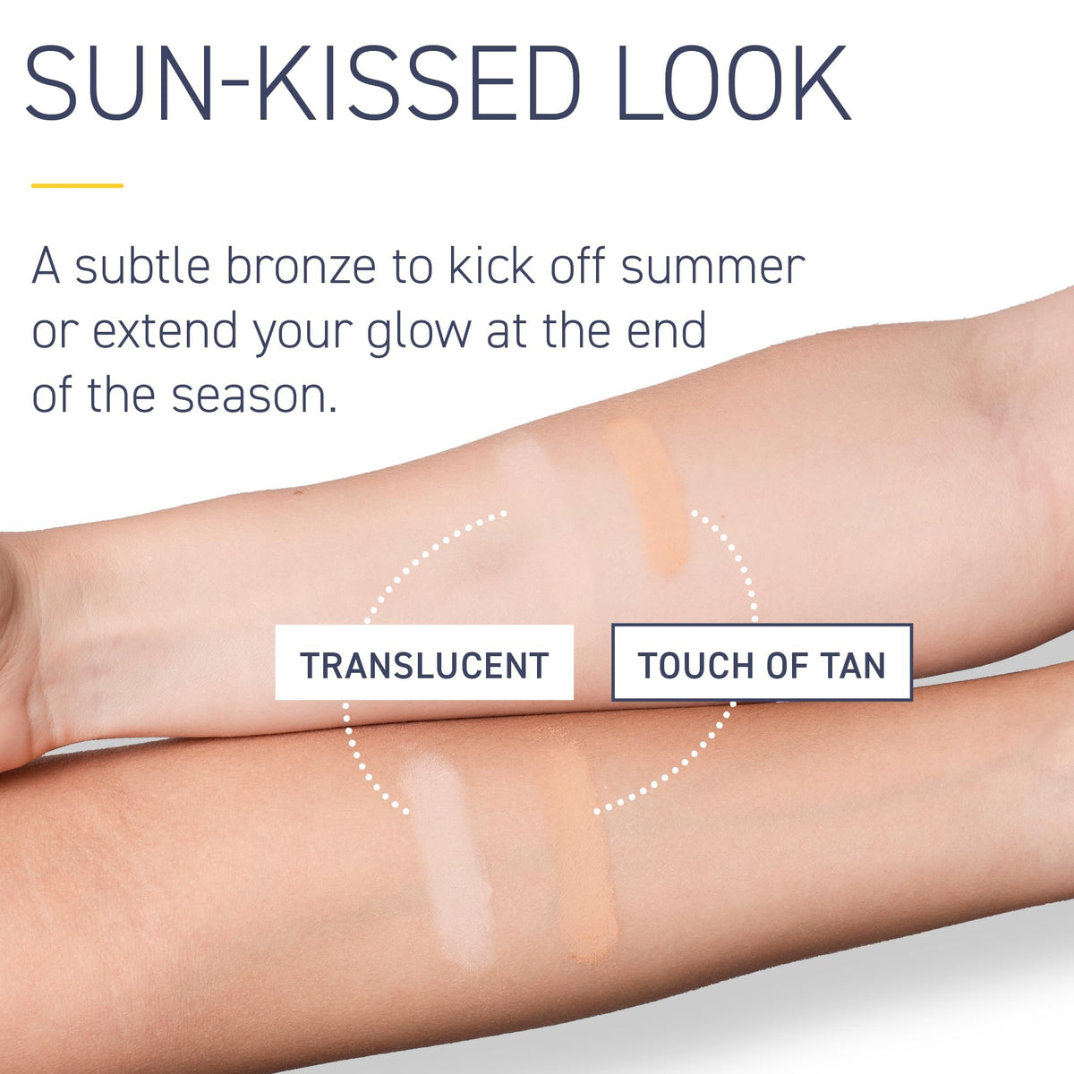 Brush On Block being brushed onto cheek for quick, non-greasy sun protection
