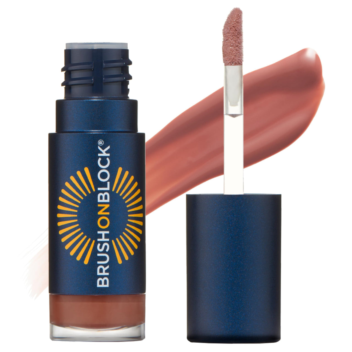Brush On Block front packaging showing SPF and fig tint benefit