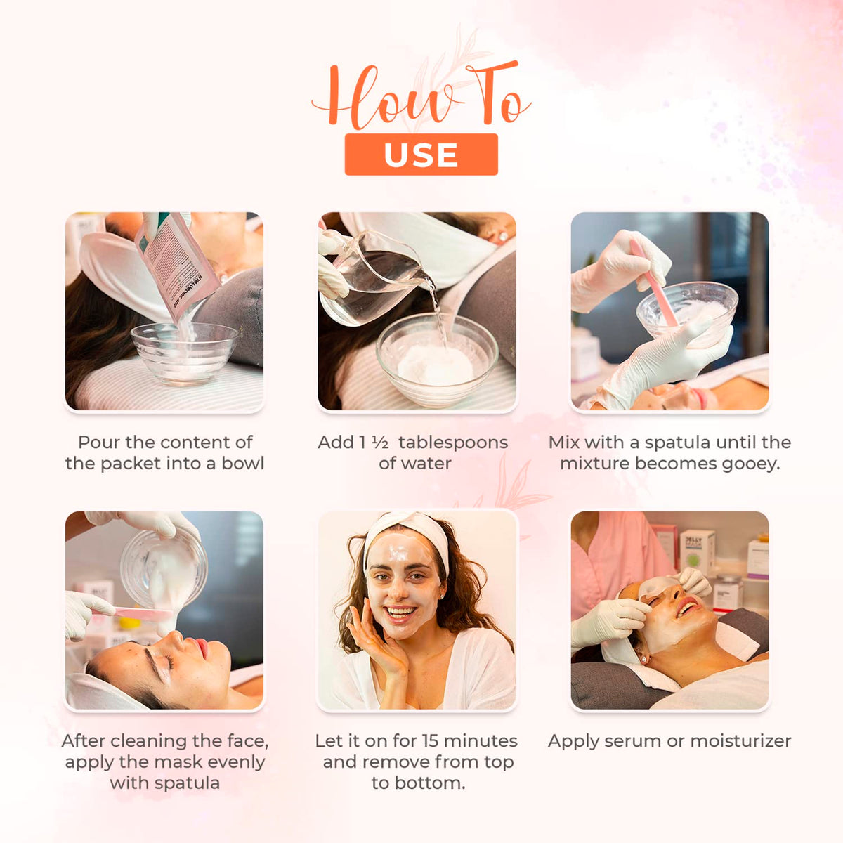 BRÜUN spatula applying jelly mask demonstrating clean, mess-free spread benefit