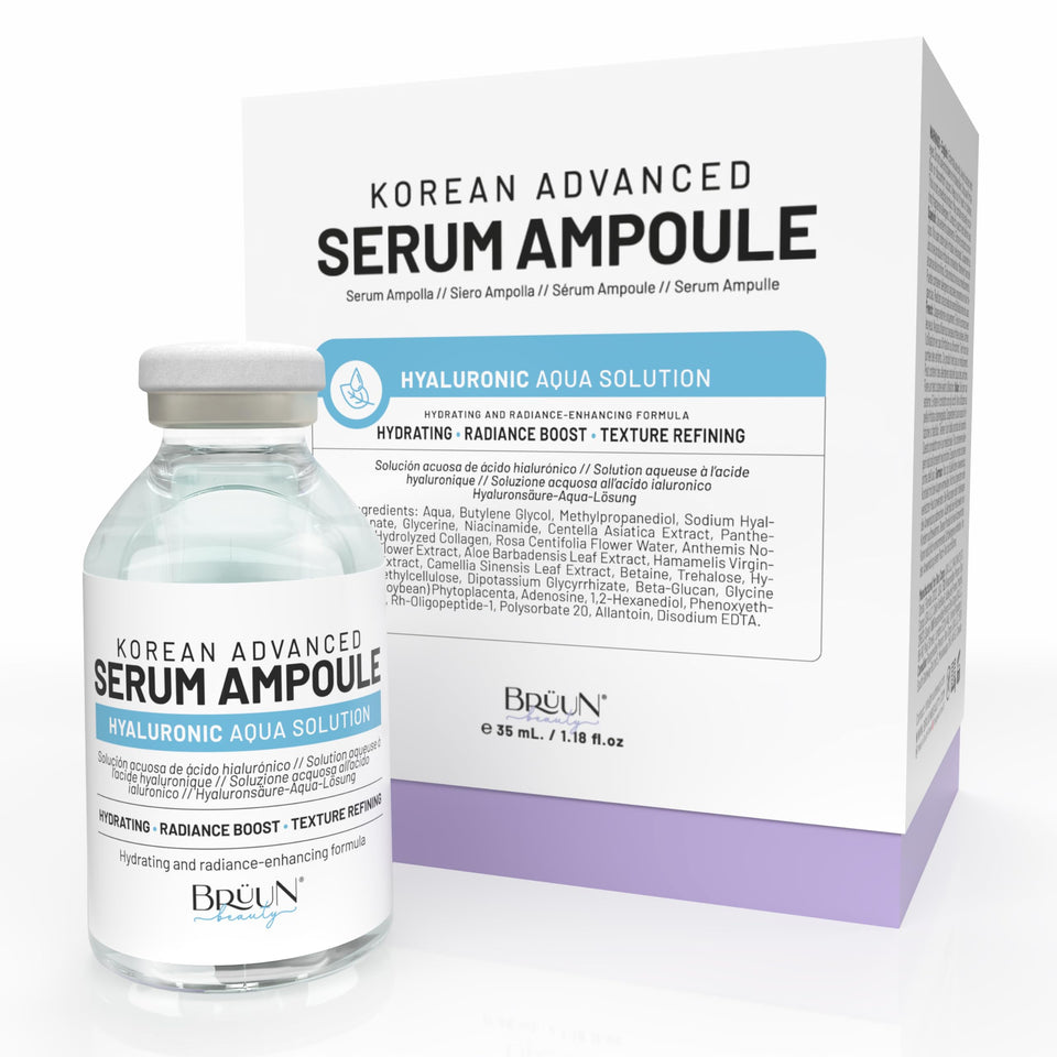 BRÜUN front packaging showing ampoule and benefits clearly