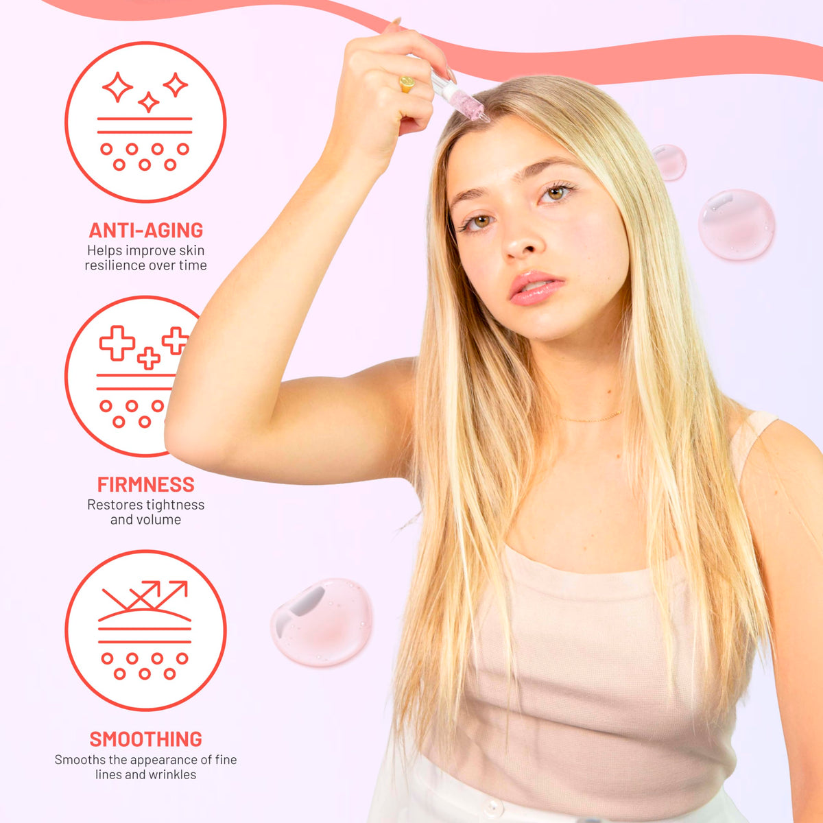BRÜUN ampoule held in hand showing size and easy application