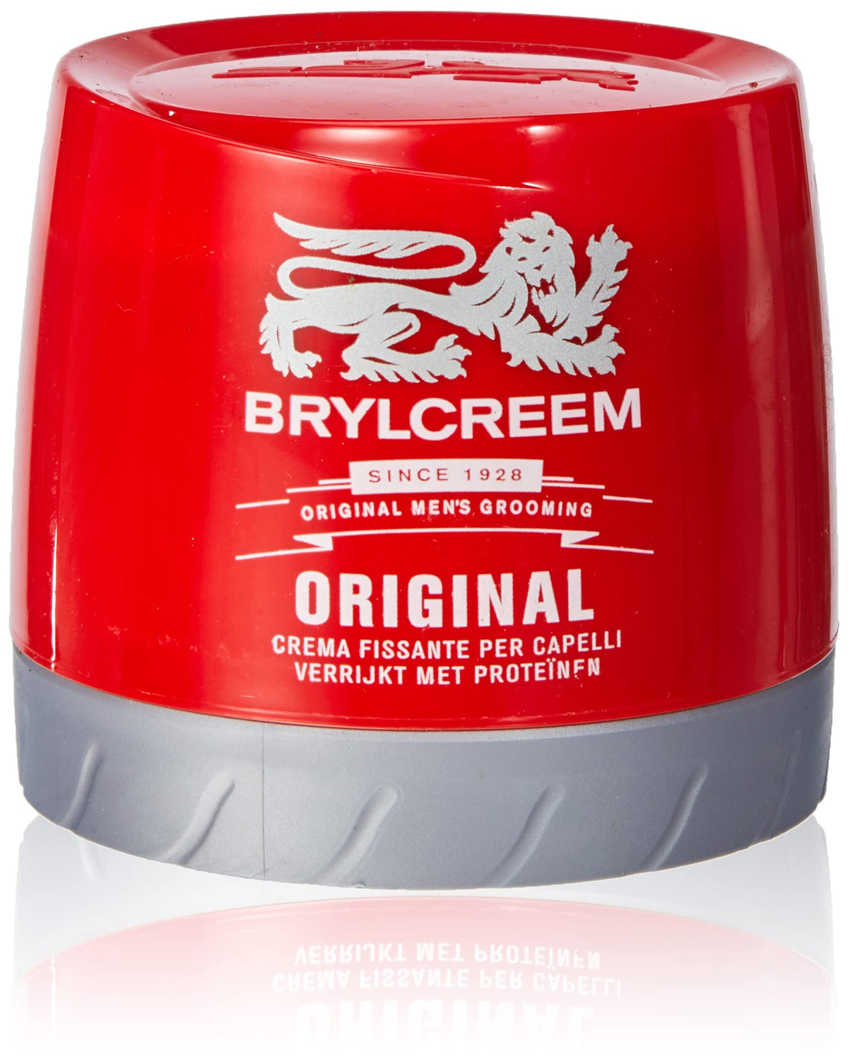 Brylcreem jar front packaging showing 150ml and classic branding for reliable hold