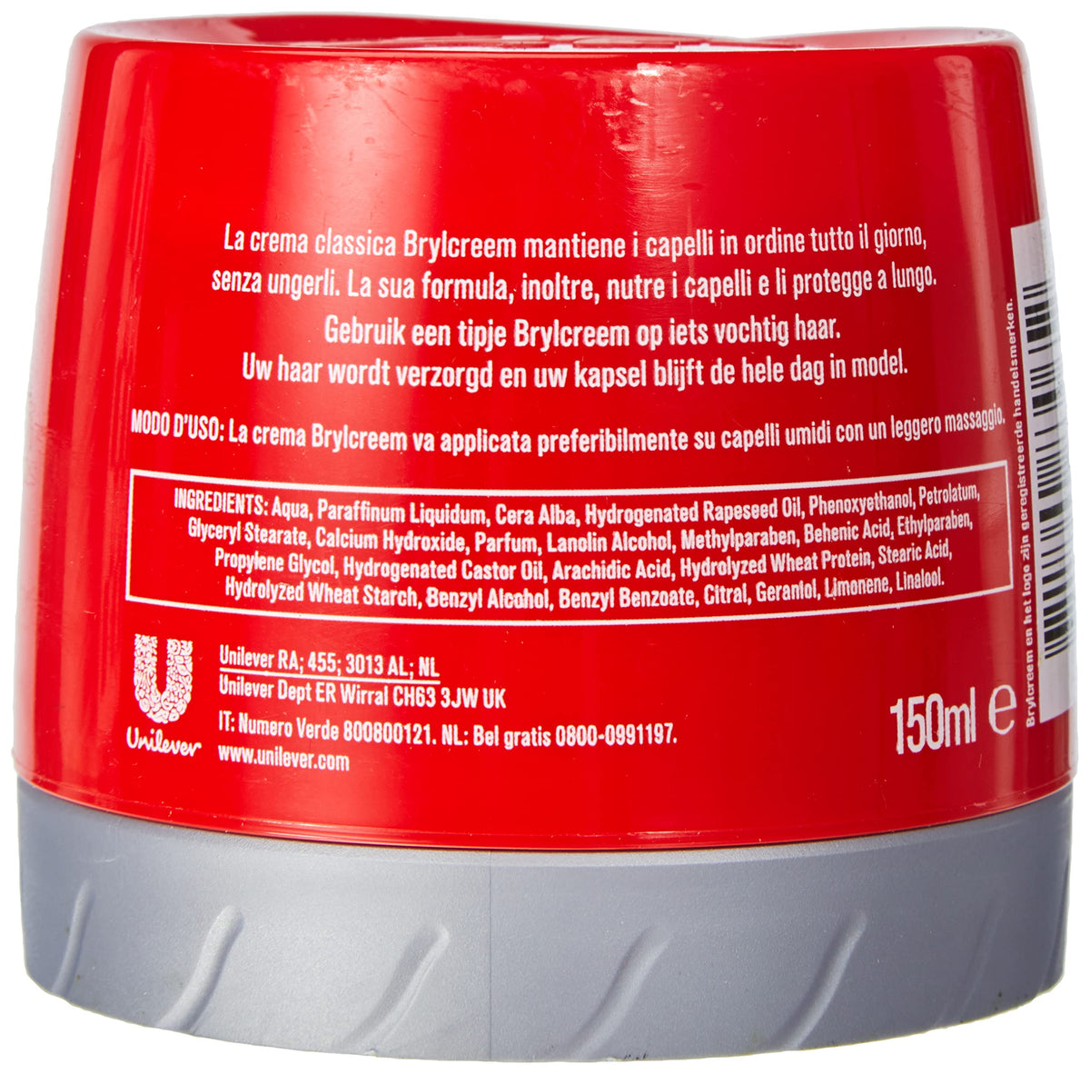 Brylcreem cream texture closeup demonstrating smooth consistency and easy styling