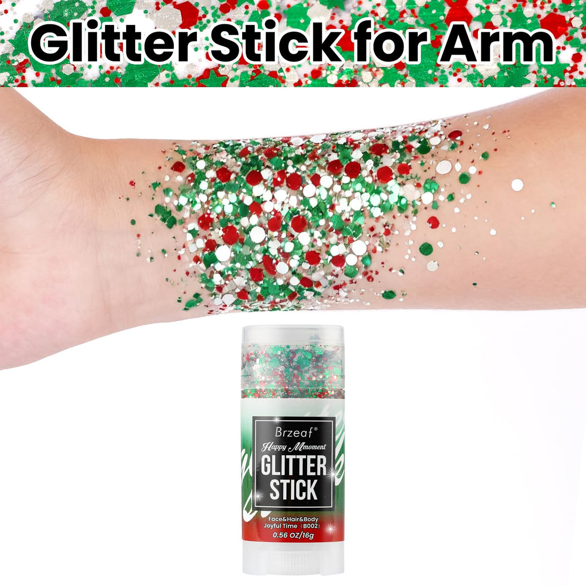 Brzeaf star and hexagon glitter shapes visible for creative DIY designs