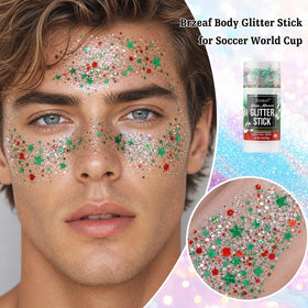 Brzeaf close-up texture of glitter gel revealing multi-shaped sequins for strong shine