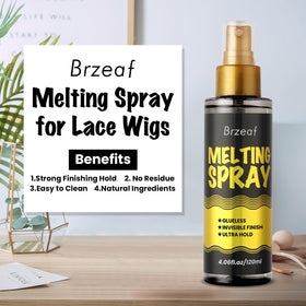 Brzeaf wig band and comb included with spray for secure application