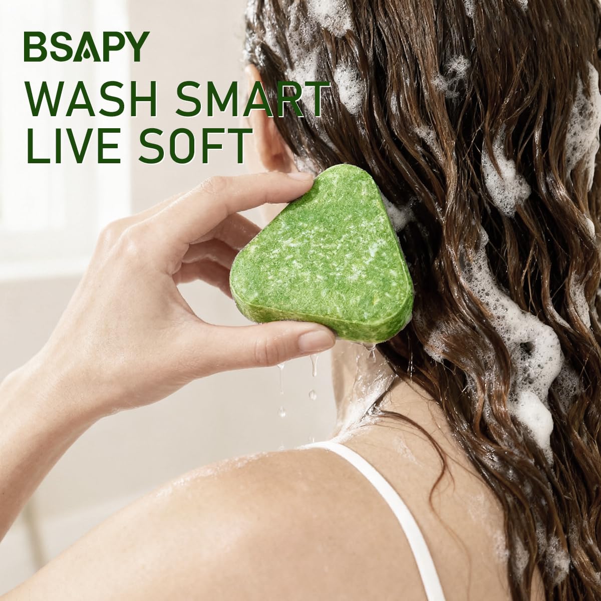 BSAPY lifestyle bathroom shelf with bar for eco-friendly routine