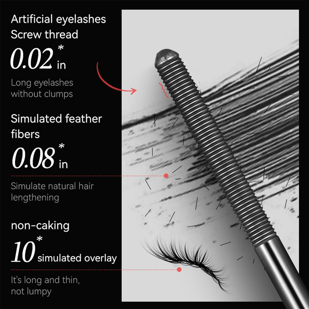 BSLCEKL wand held over lashes applying product for lift and definition