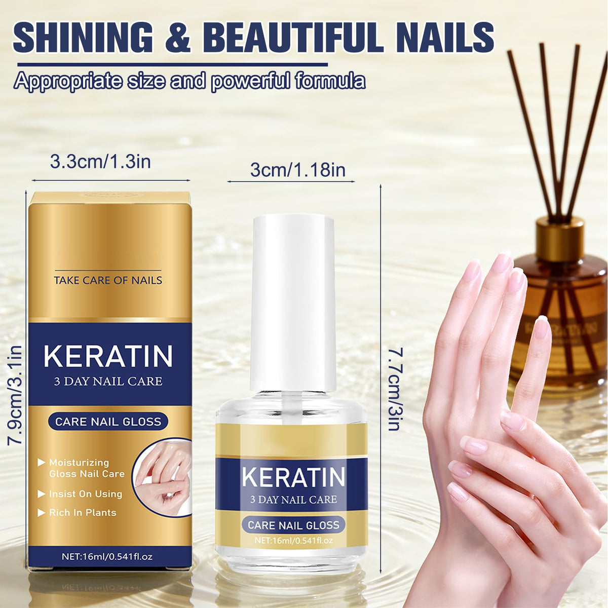 BSphinx dropper dispensing oil onto nail for fast absorption and easy application