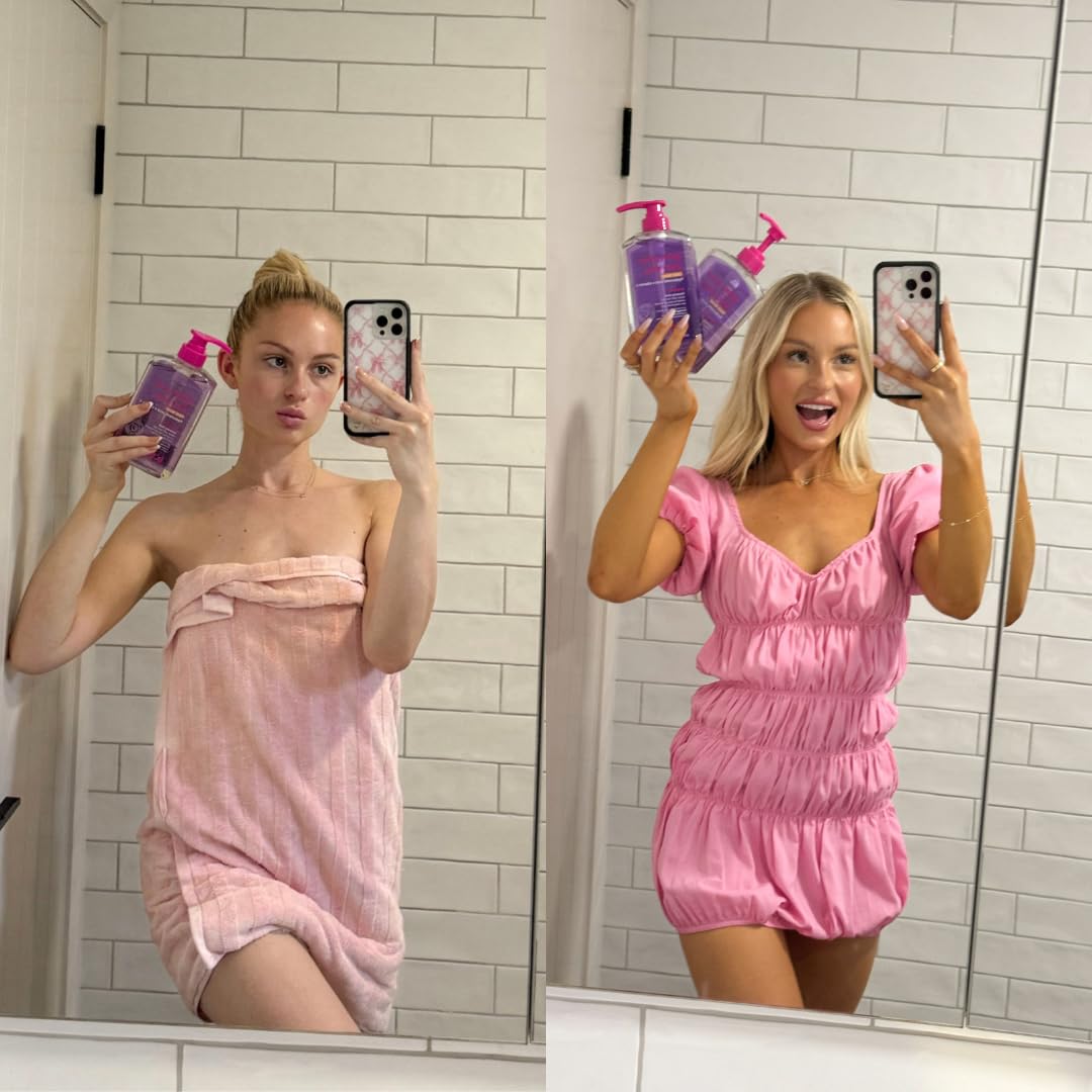 B.TAN application on leg demonstration for even, streak-free coverage