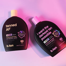 B.TAN bottle label close-up showing product information clarity