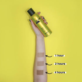 B.TAN precise face spray demonstrating controlled, gentle coverage