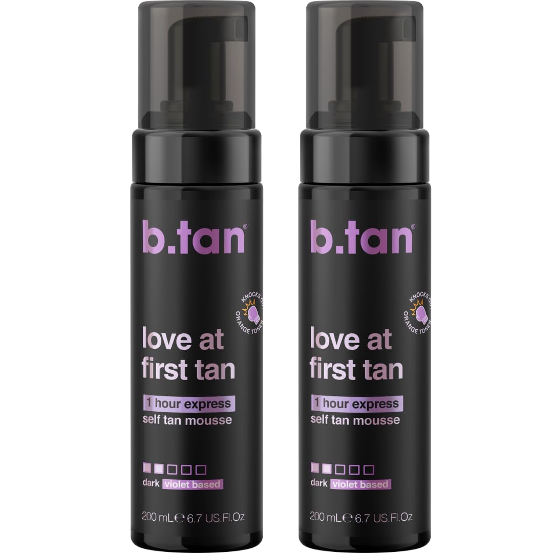 B.TAN front packaging showing product benefits and dark bronze promise