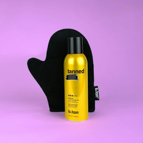 B.TAN ingredients label closeup verifying vegan and paraben-free