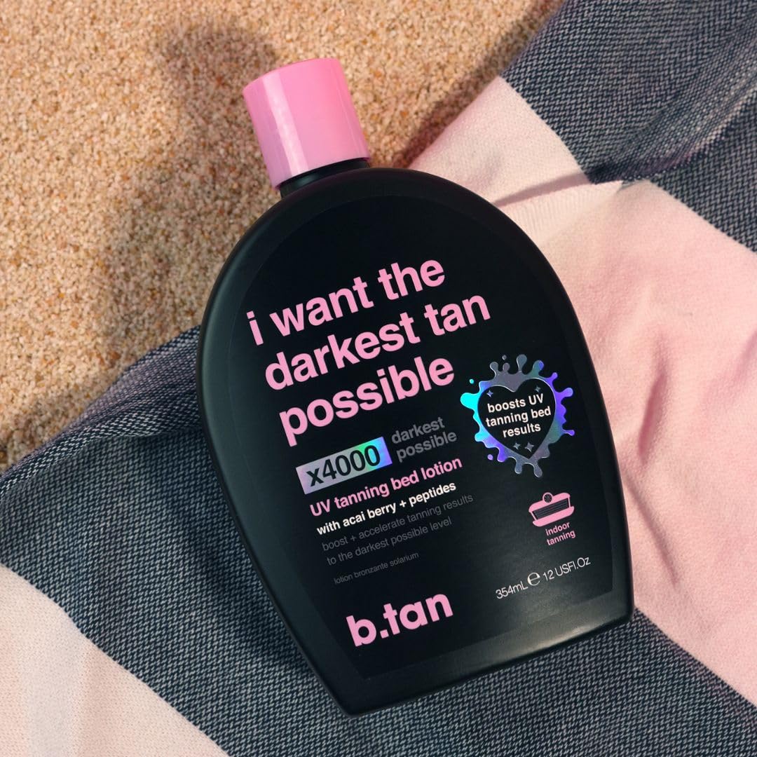 B.TAN lotion absorbing into skin illustrating quick absorption and hydration