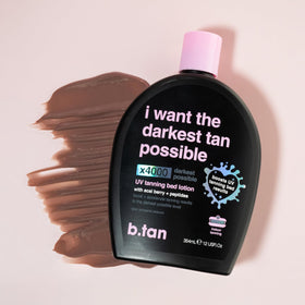 B.TAN pump dispensing lotion to demonstrate easy application and control