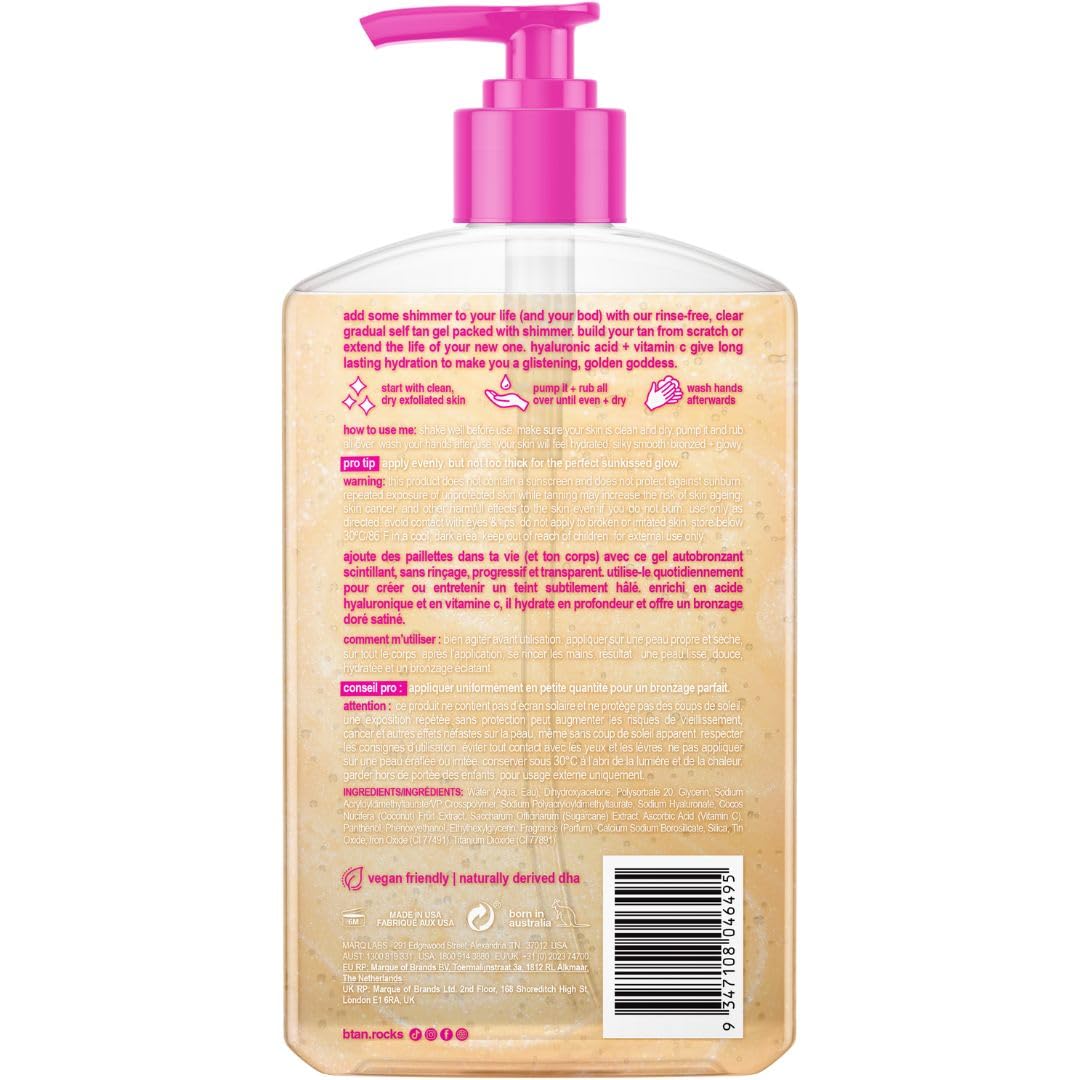 B.TAN pump dispenser close-up for controlled, mess-free application benefit