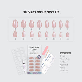 BTArtbox almond tools and accessories including glue tabs file and prep pad benefit