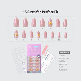 BTArtbox in-use application with glue demonstrating quick, salon-style results