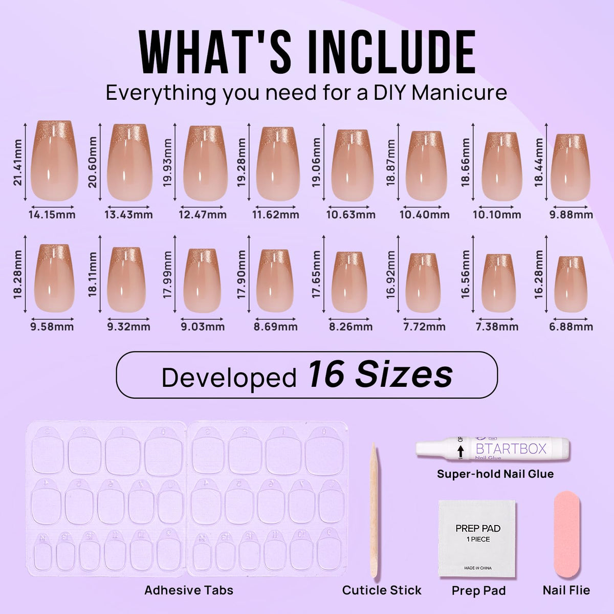 BTArtbox lineup showing 16 sizes arranged for precise fitting benefit