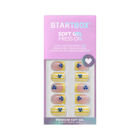 BTArtbox nails styled on table in lifestyle scene for everyday wear inspiration